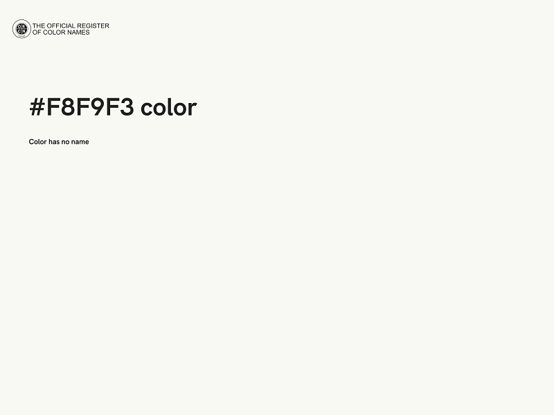 #F8F9F3 color image