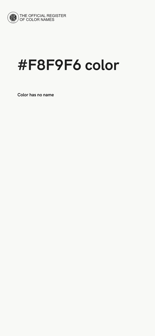 #F8F9F6 color image