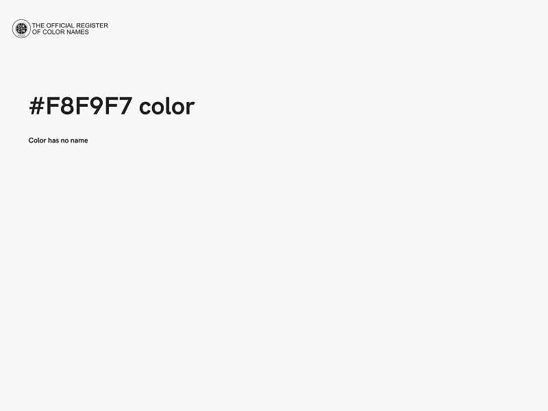 #F8F9F7 color image