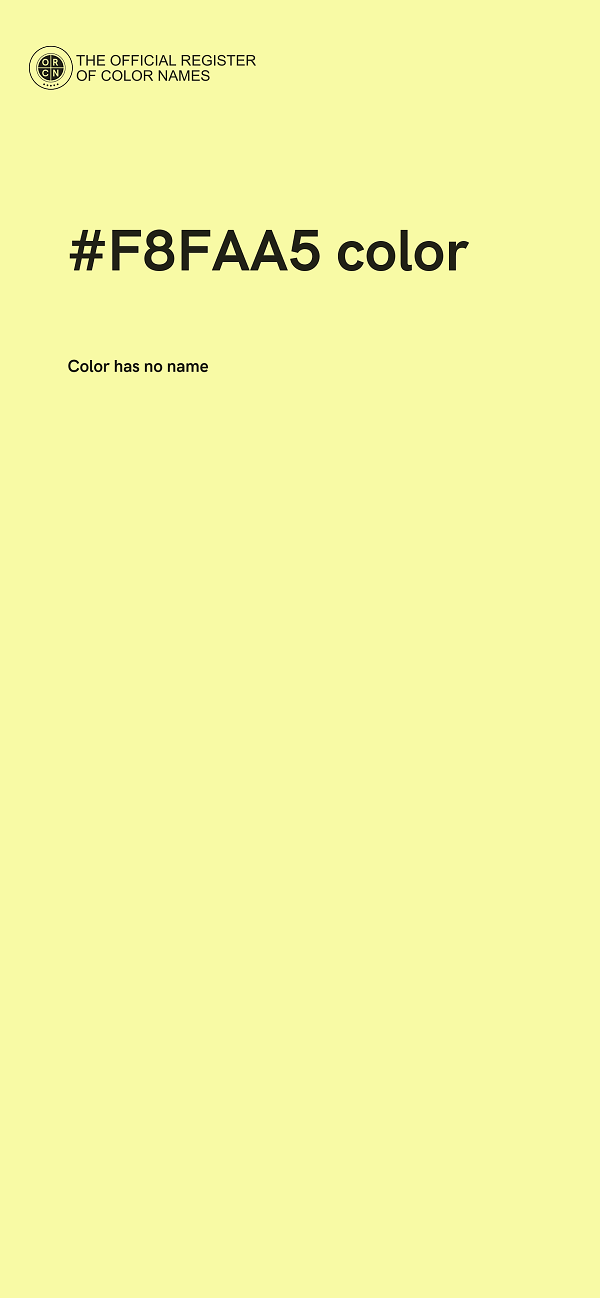 #F8FAA5 color image