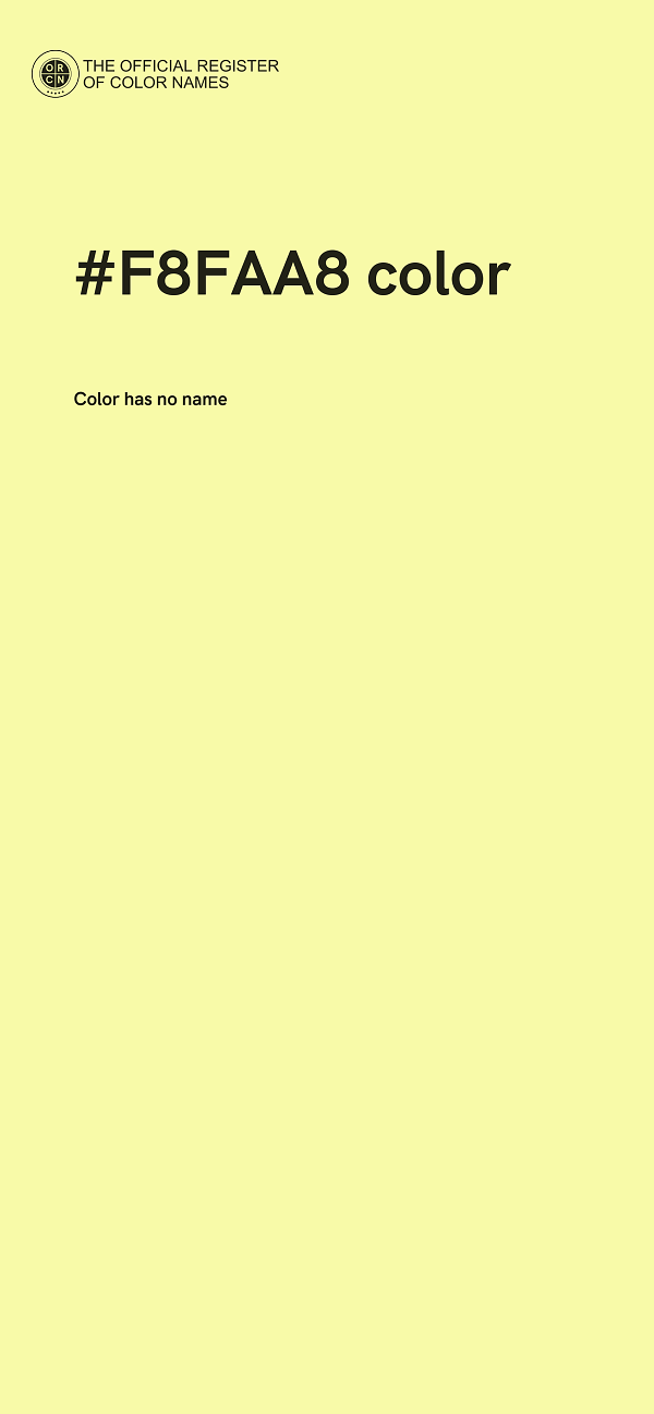 #F8FAA8 color image