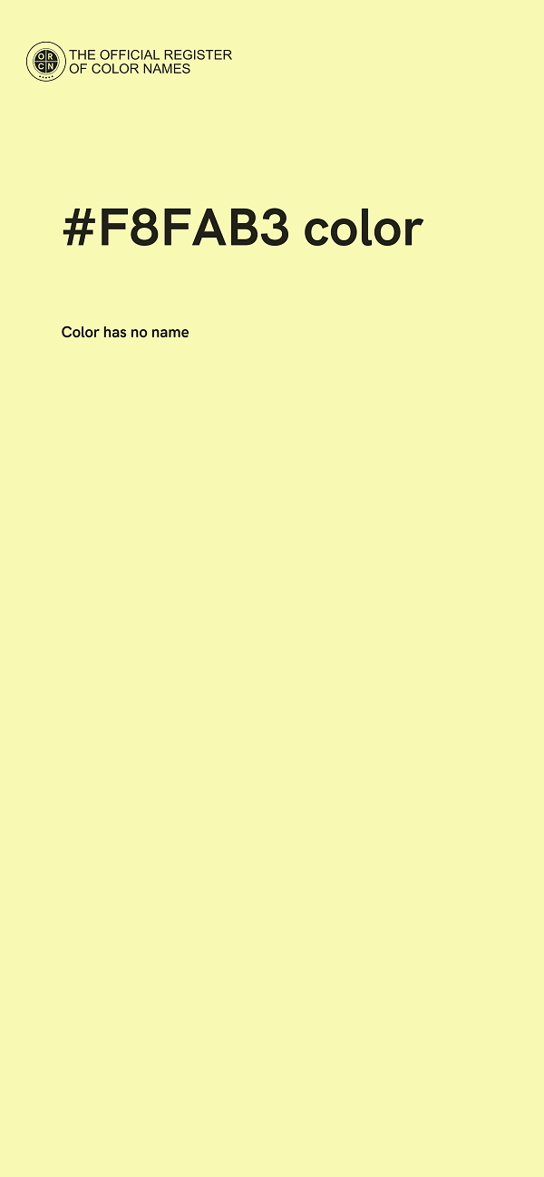 #F8FAB3 color image