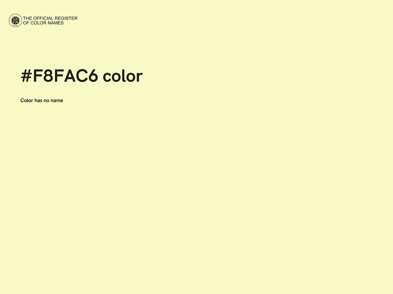 #F8FAC6 color image