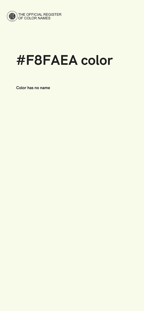 #F8FAEA color image