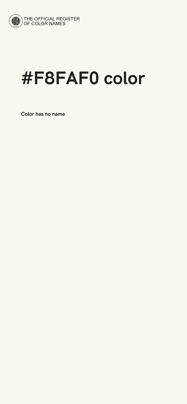 #F8FAF0 color image