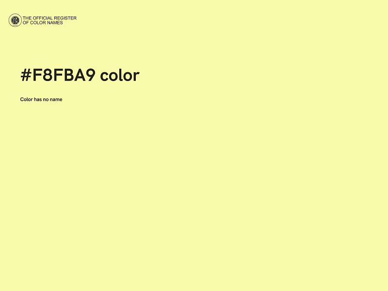 #F8FBA9 color image