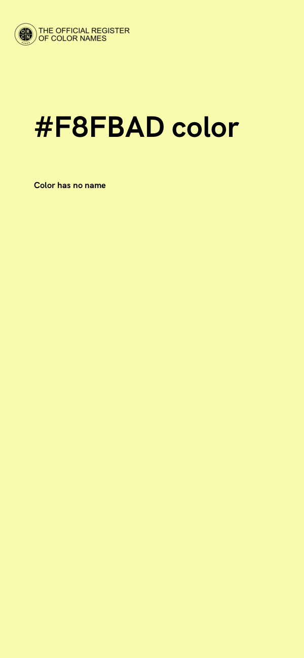 #F8FBAD color image