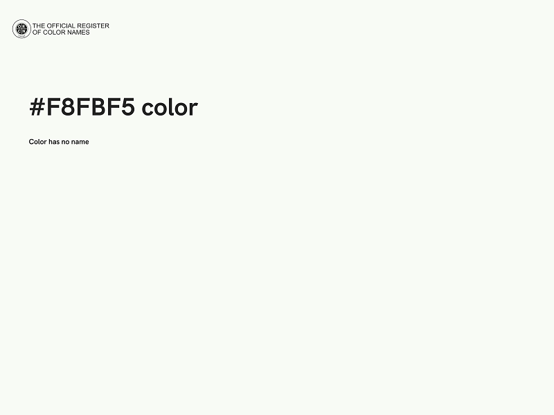 #F8FBF5 color image