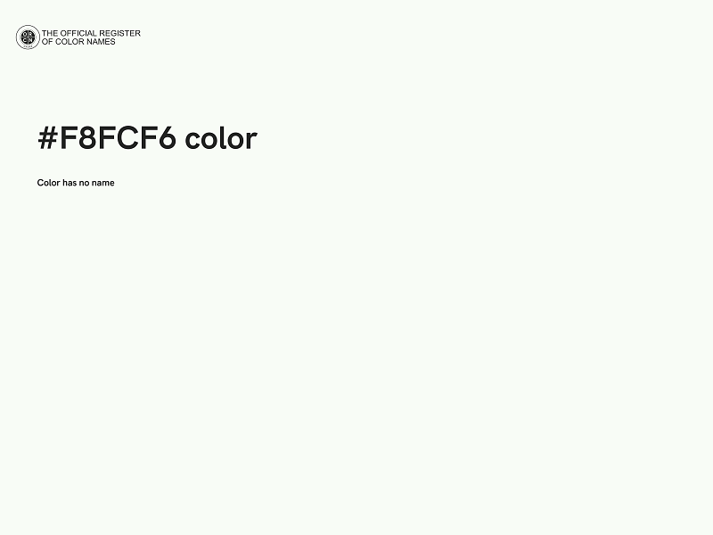 #F8FCF6 color image