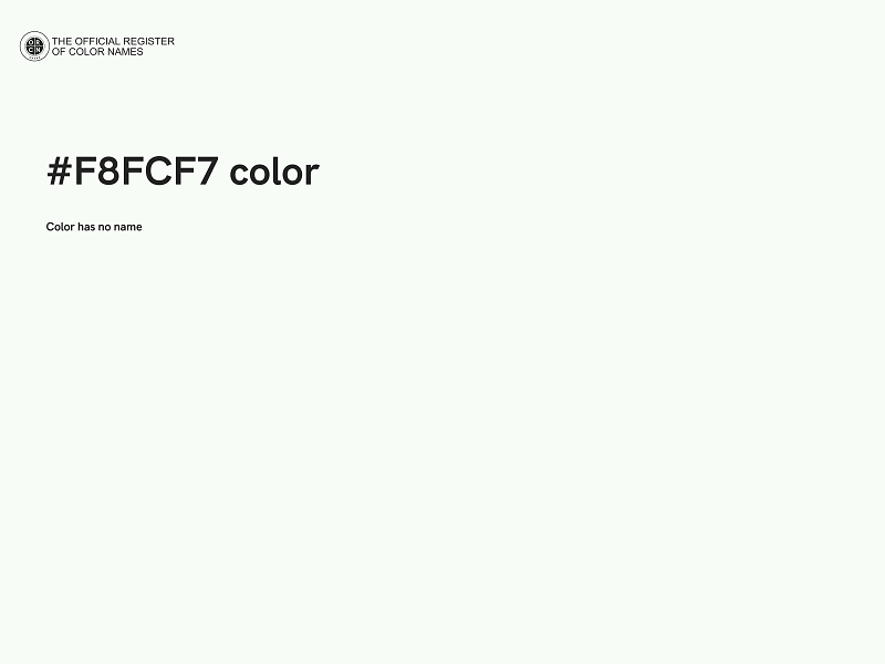#F8FCF7 color image