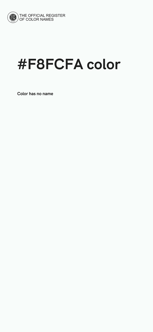 #F8FCFA color image