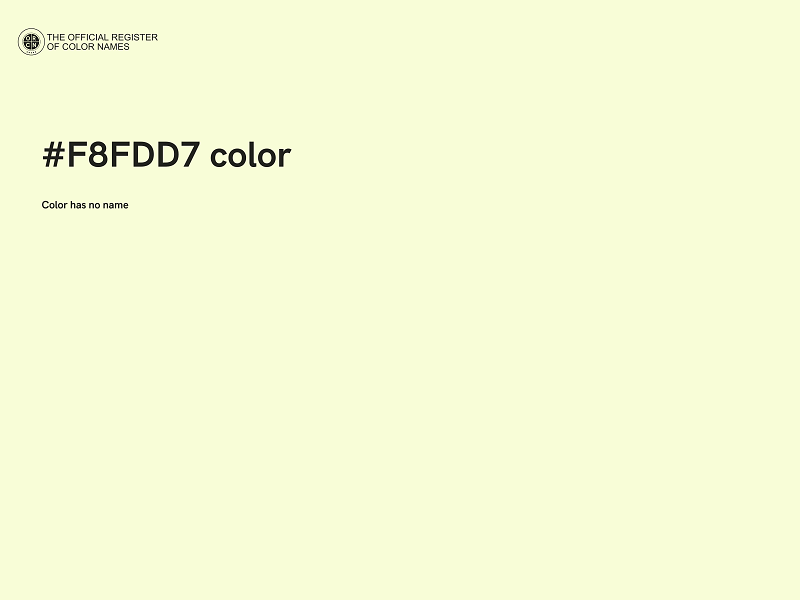 #F8FDD7 color image