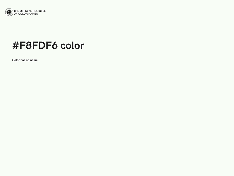 #F8FDF6 color image