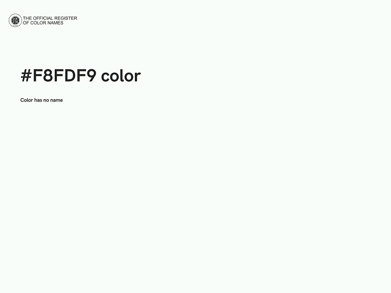 #F8FDF9 color image