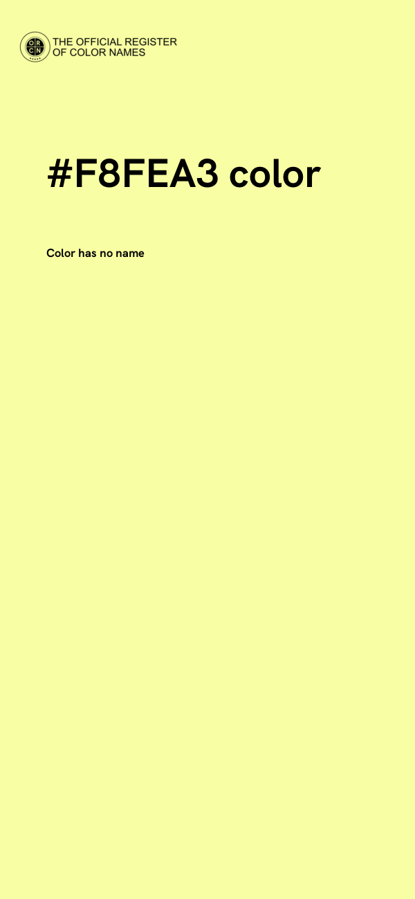 #F8FEA3 color image