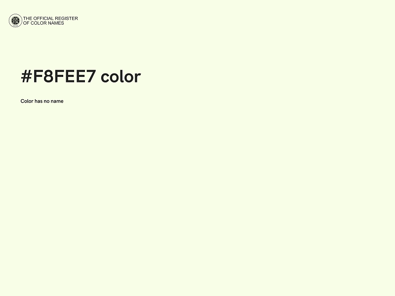 #F8FEE7 color image