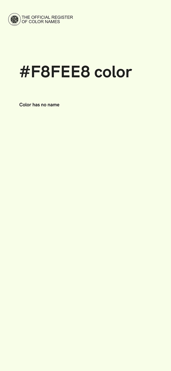 #F8FEE8 color image