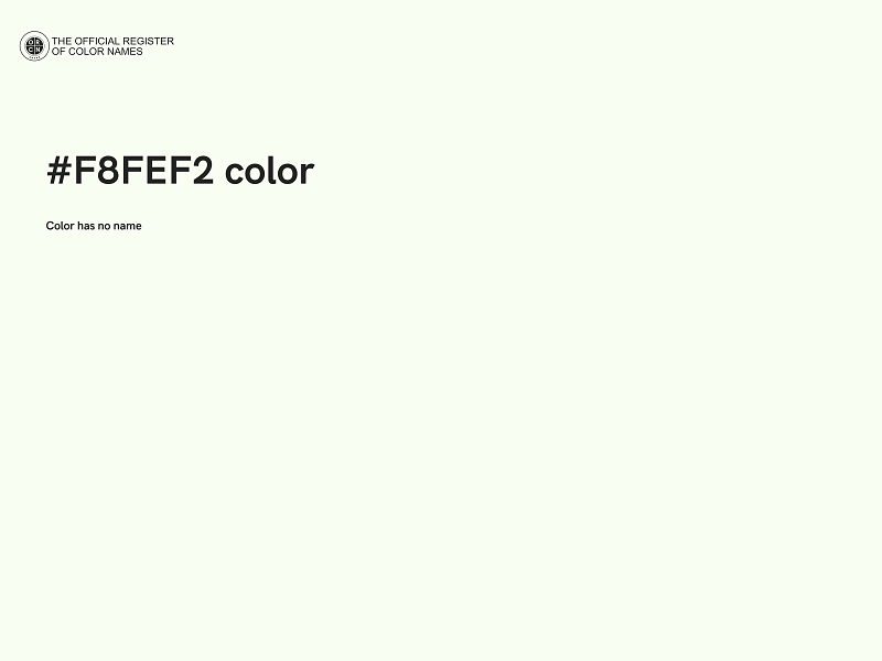 #F8FEF2 color image