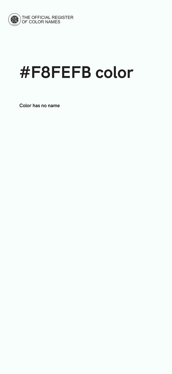 #F8FEFB color image