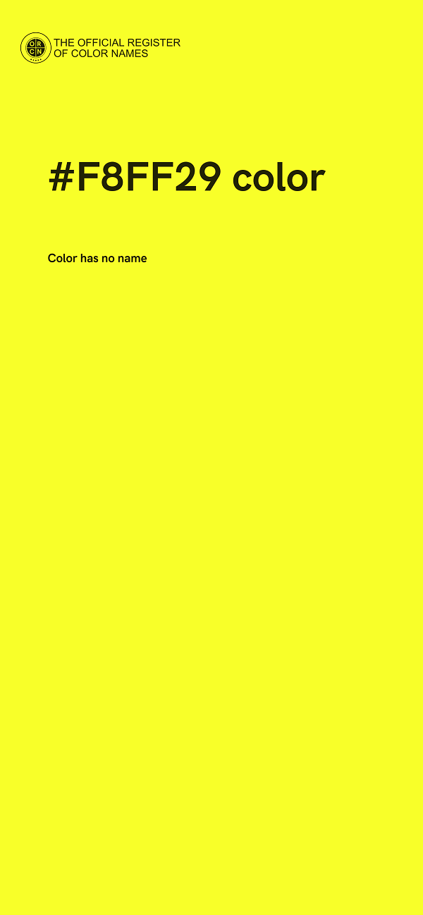 #F8FF29 color image