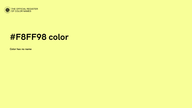 #F8FF98 color image