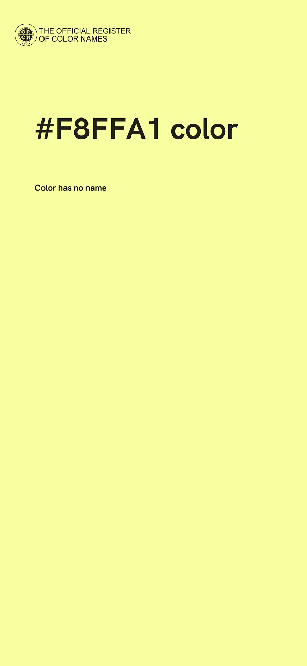 #F8FFA1 color image