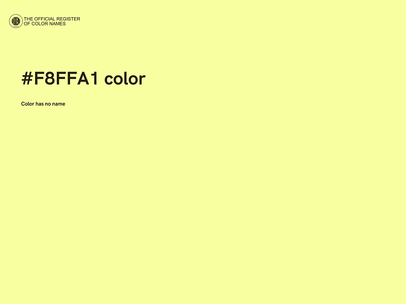 #F8FFA1 color image