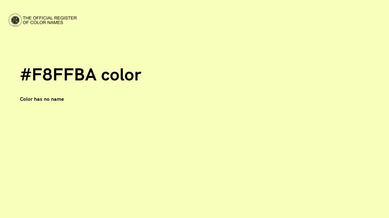 #F8FFBA color image