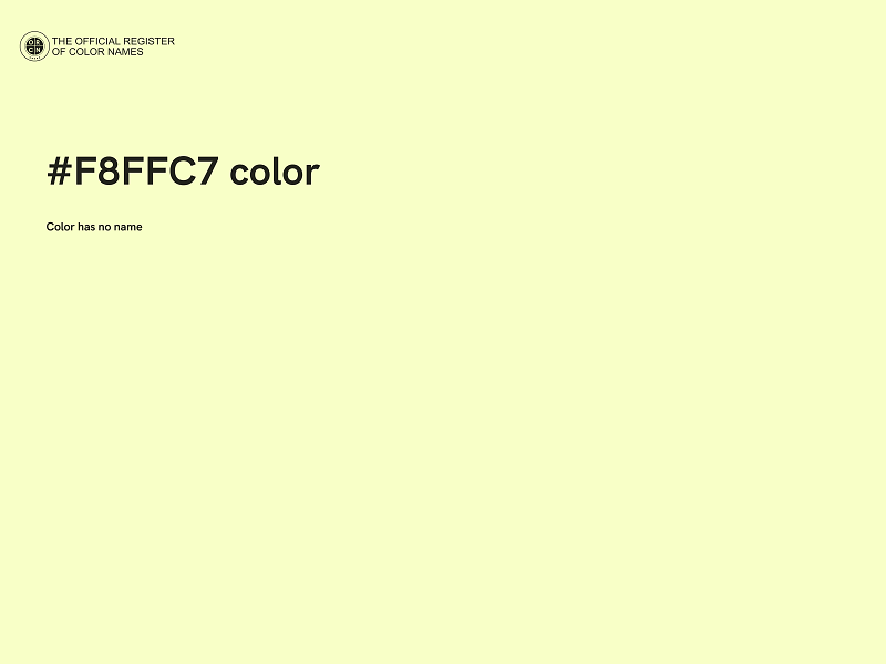 #F8FFC7 color image