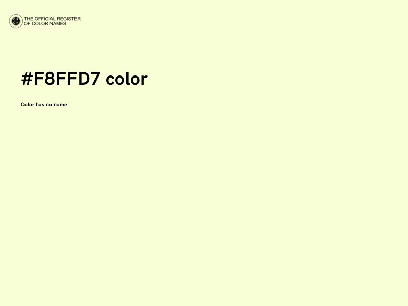 #F8FFD7 color image