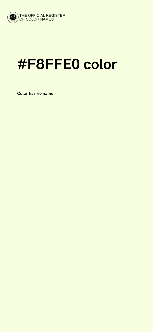 #F8FFE0 color image