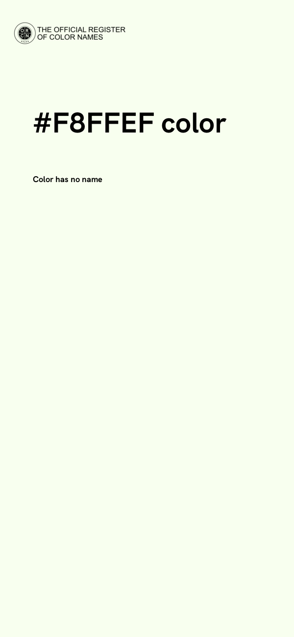 #F8FFEF color image