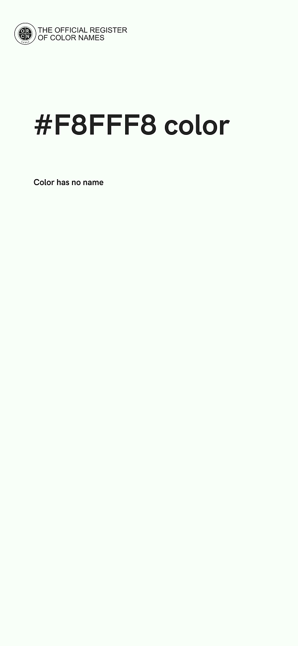 #F8FFF8 color image