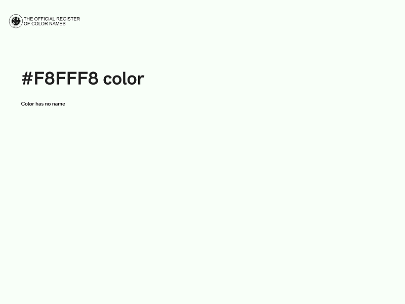 #F8FFF8 color image