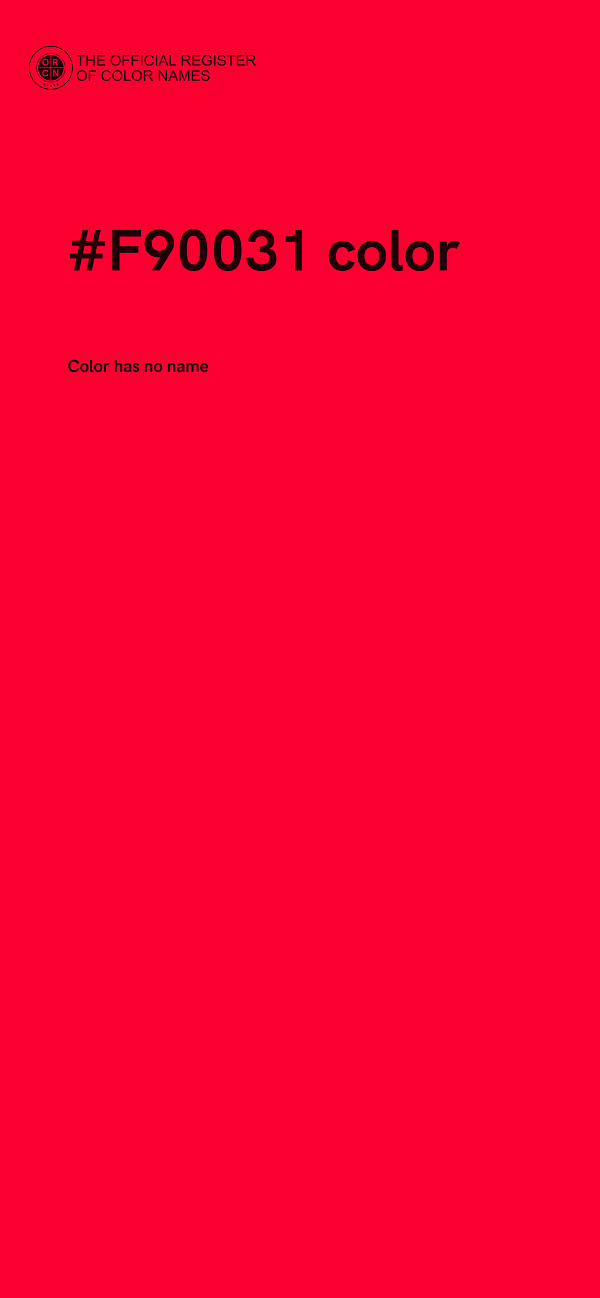 #F90031 color image