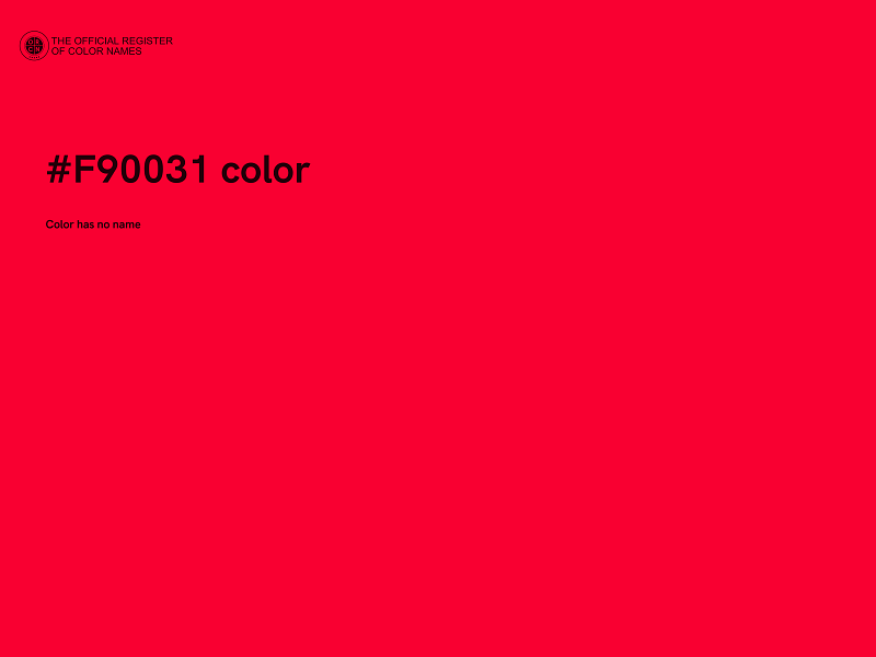 #F90031 color image