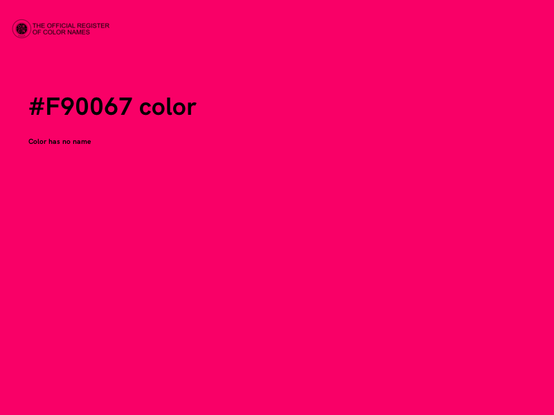 #F90067 color image