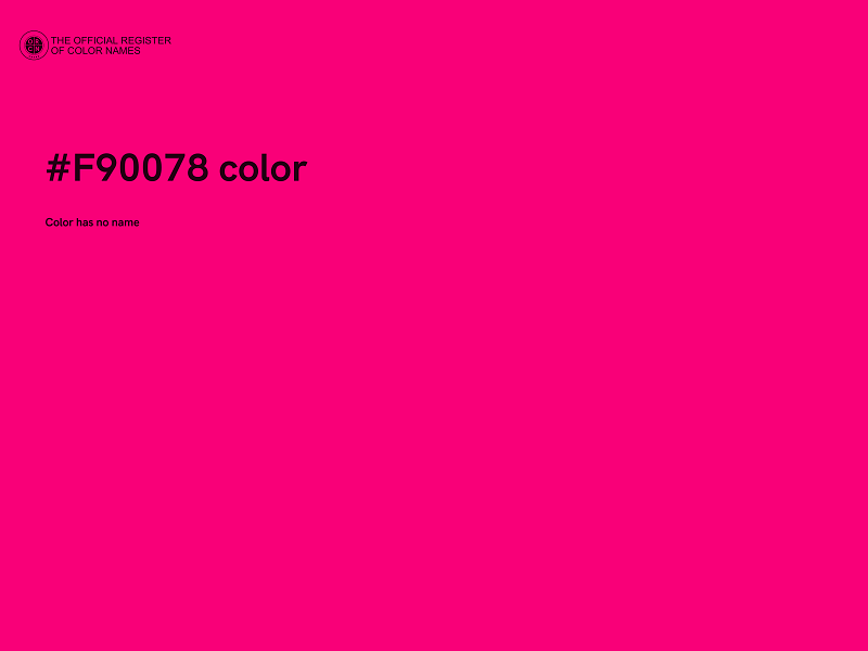 #F90078 color image