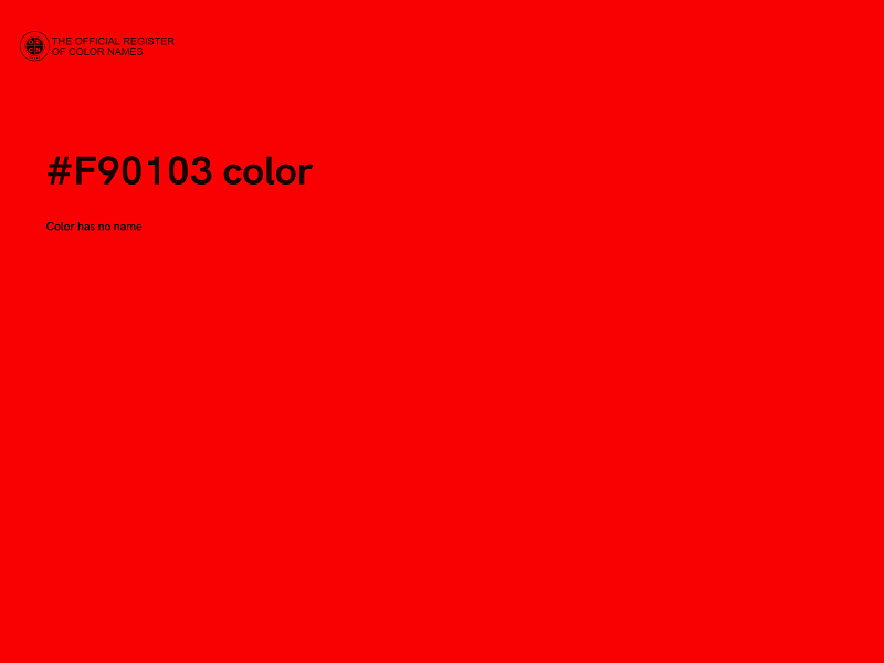 #F90103 color image