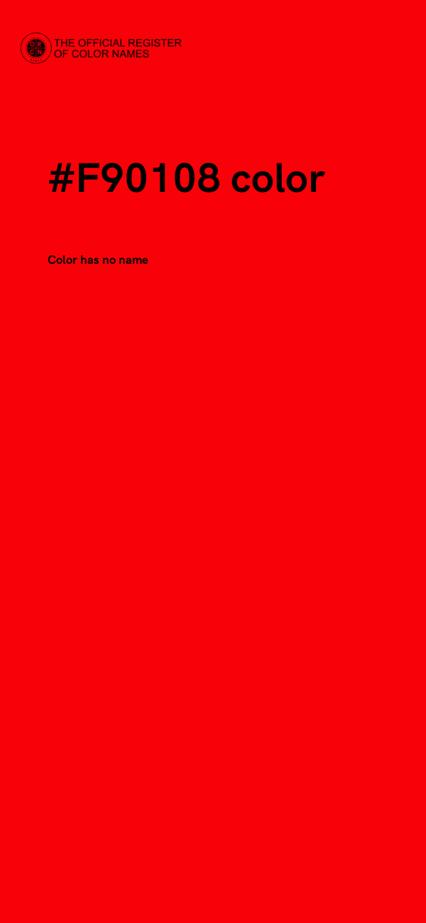 #F90108 color image