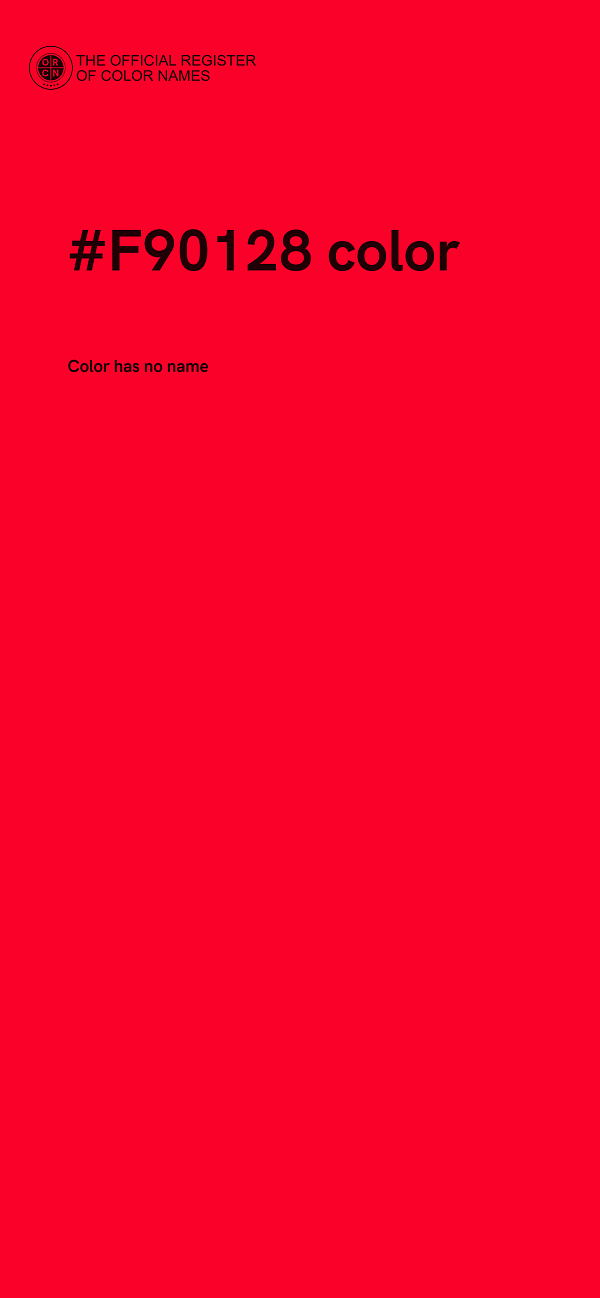 #F90128 color image