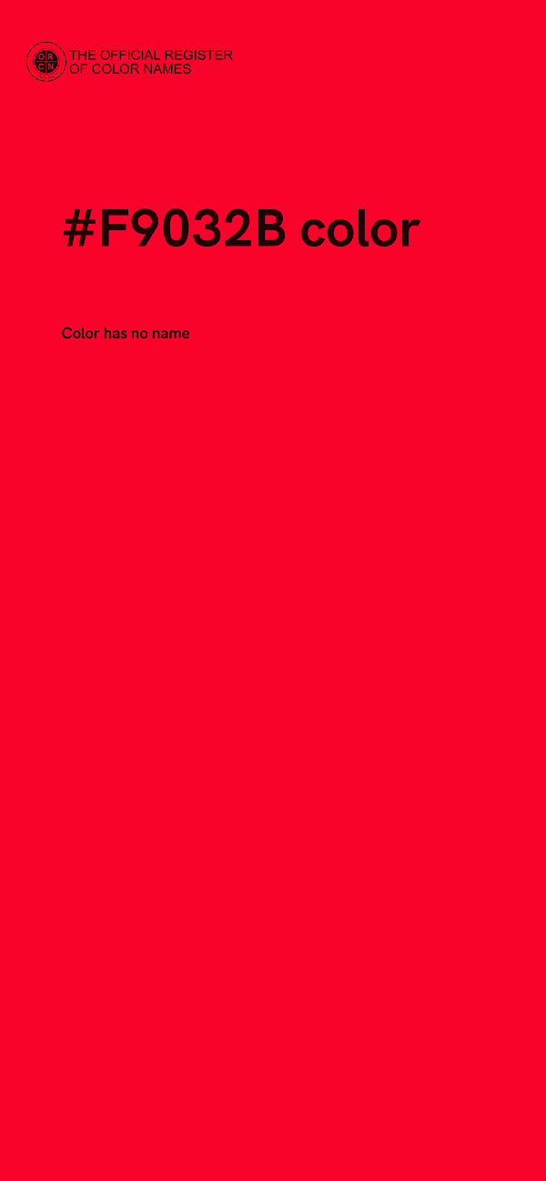 #F9032B color image