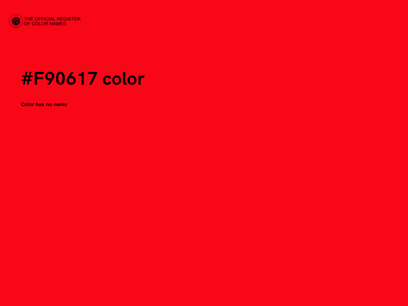 #F90617 color image