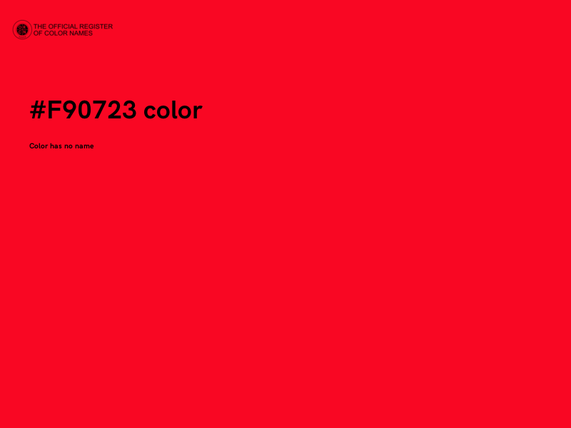 #F90723 color image