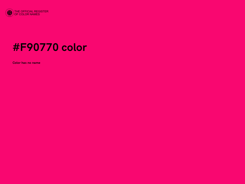 #F90770 color image