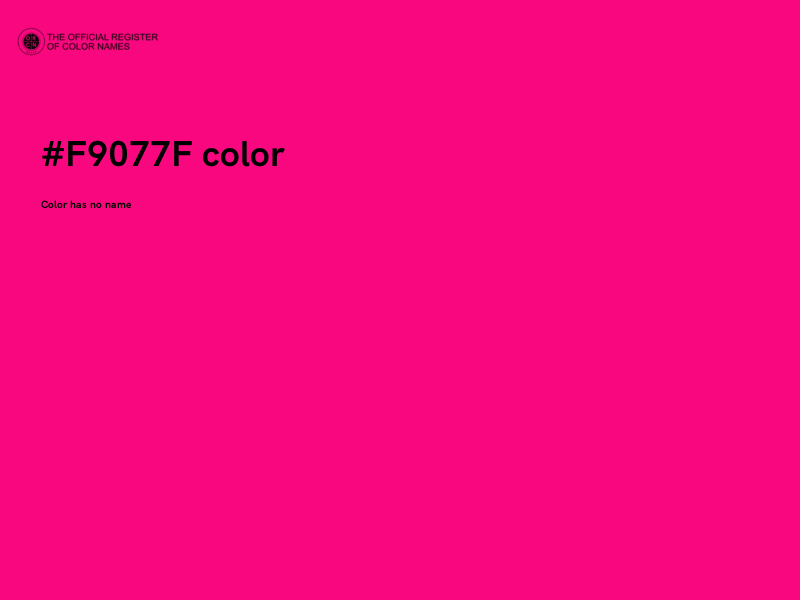 #F9077F color image