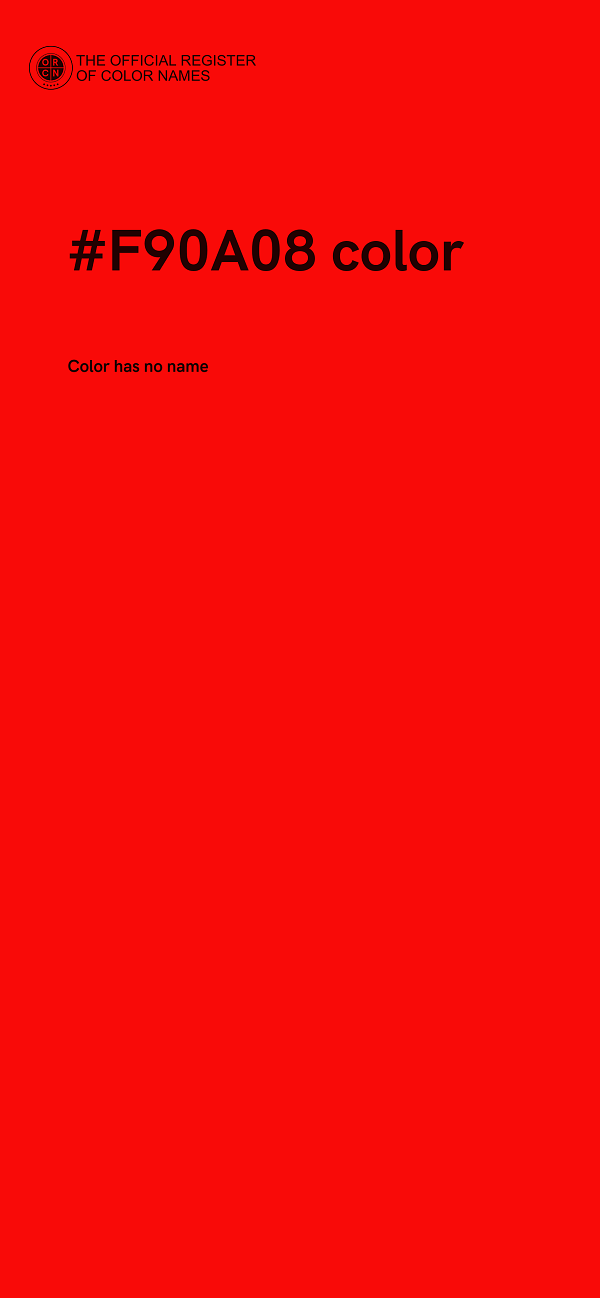 #F90A08 color image