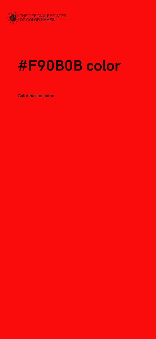 #F90B0B color image