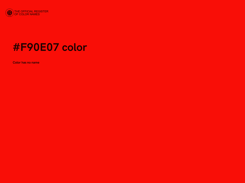 #F90E07 color image