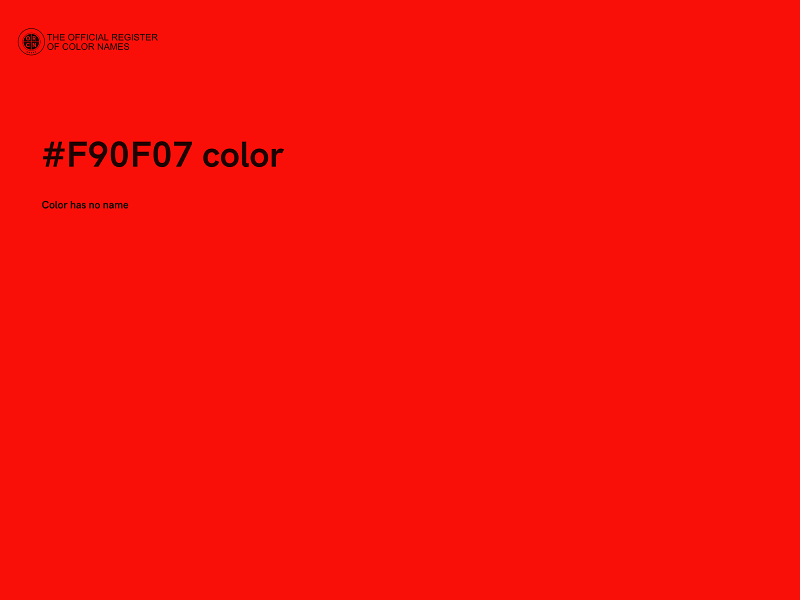 #F90F07 color image